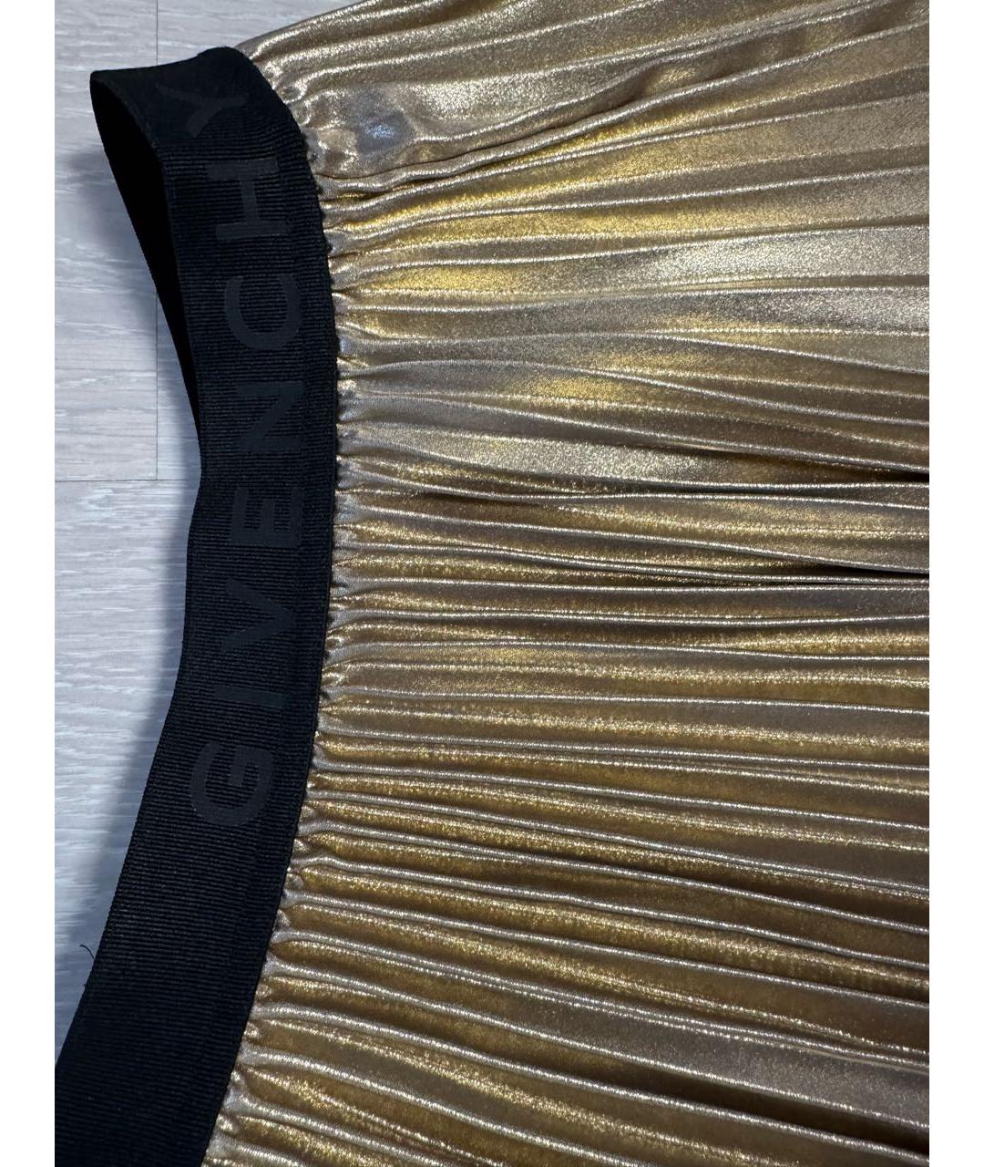 GIVENCHY KIDS Золотая вискозная юбка, фото 2