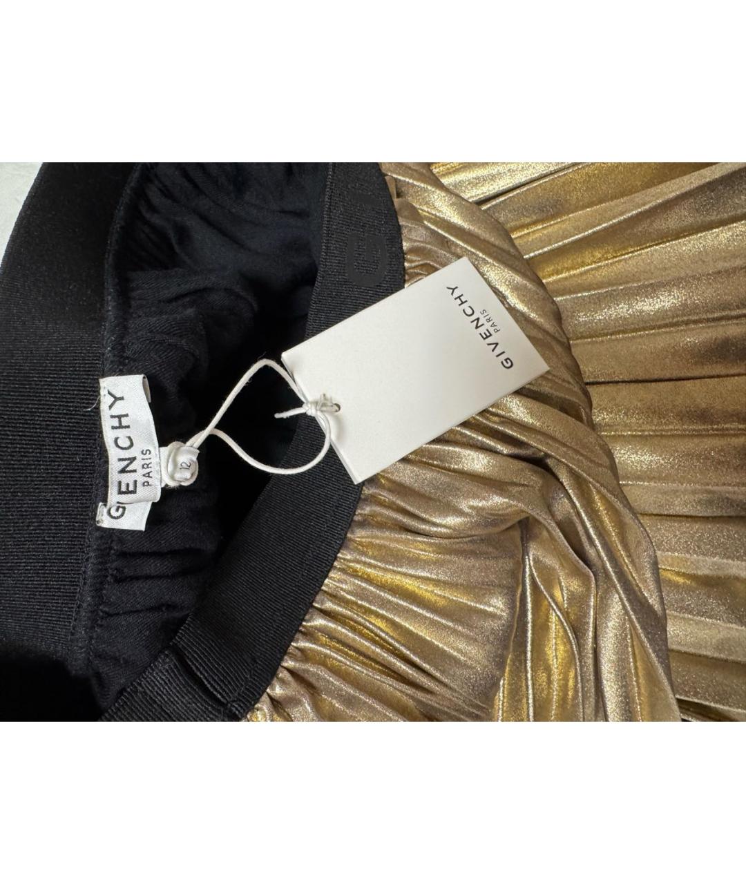 GIVENCHY KIDS Золотая вискозная юбка, фото 6