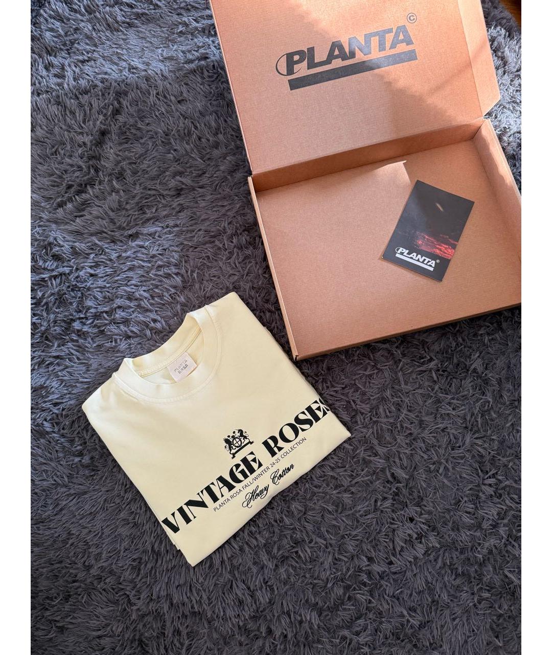 PLANTA ROSA Бежевая хлопковая футболка, фото 5