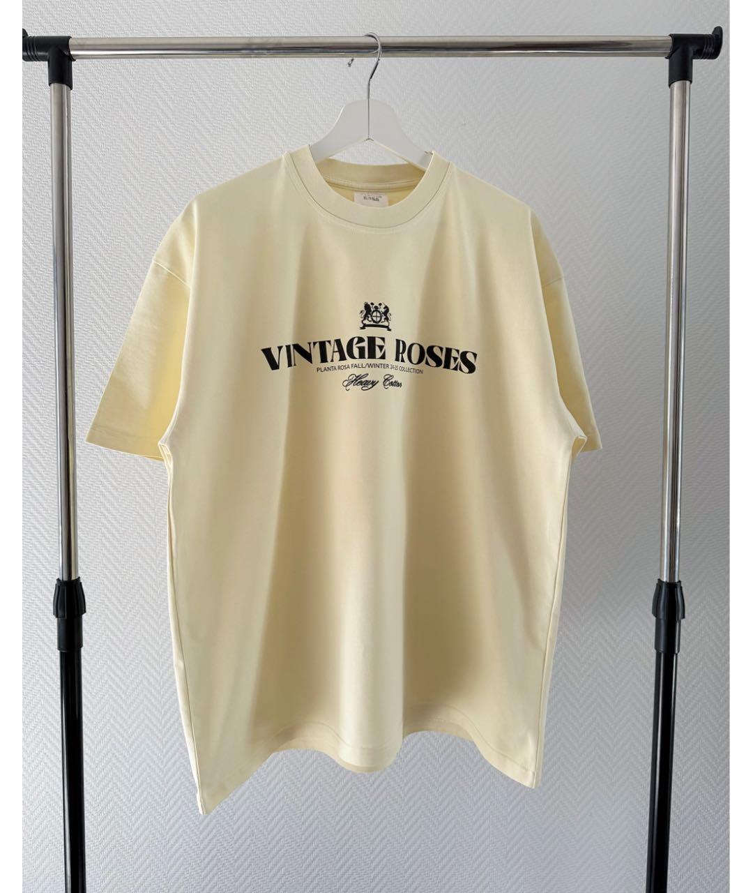 PLANTA ROSA Бежевая хлопковая футболка, фото 2