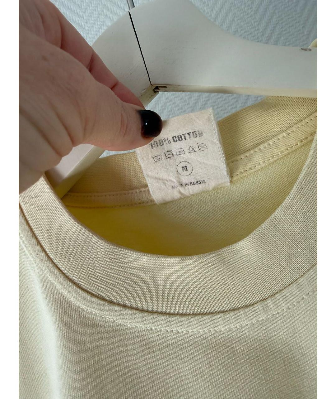 PLANTA ROSA Бежевая хлопковая футболка, фото 6