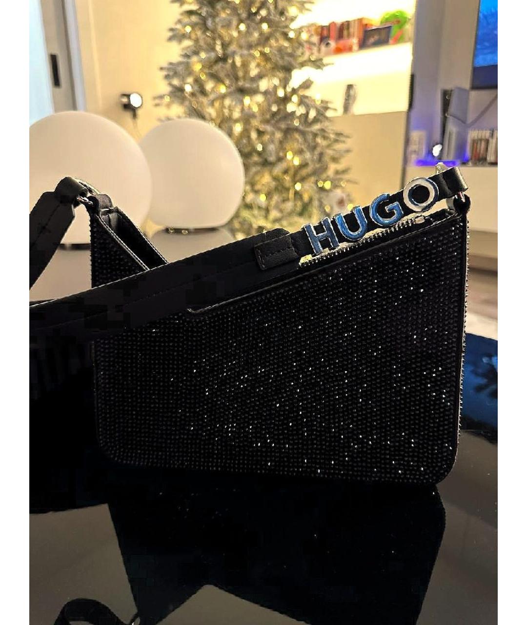 HUGO Черная сумка через плечо, фото 2