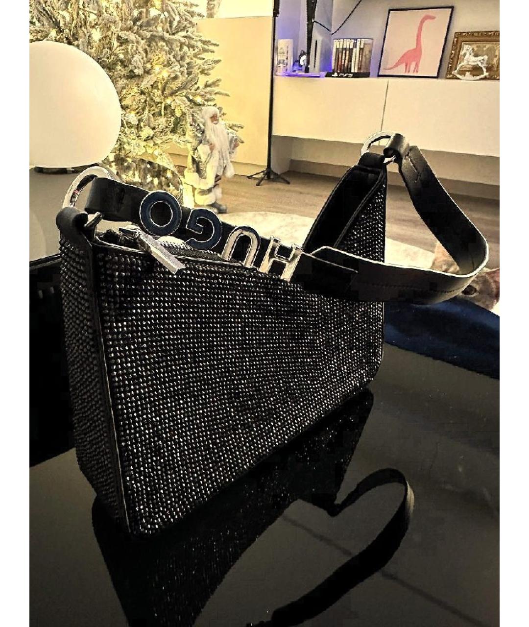 HUGO Черная сумка через плечо, фото 5