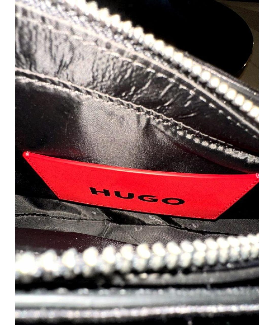 HUGO Черная сумка через плечо, фото 4