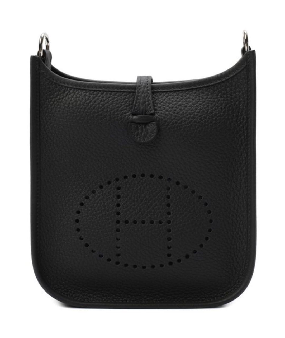 HERMES Черная кожаная сумка через плечо, фото 1