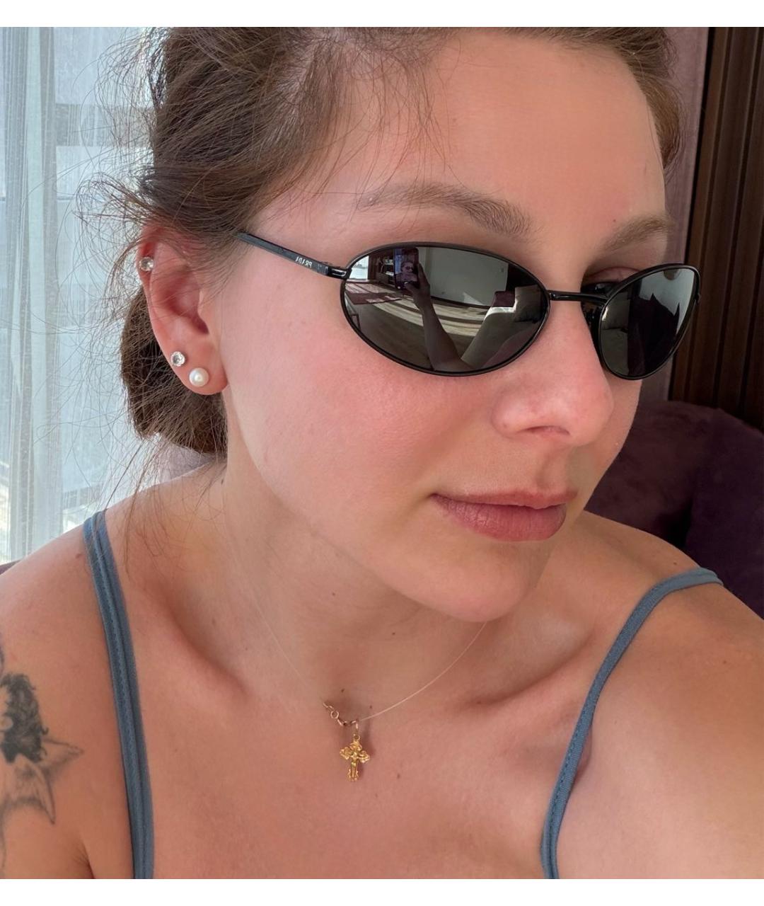 PRADA Черные металлические солнцезащитные очки, фото 7