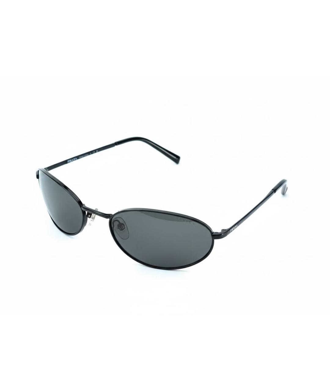 PRADA Черные металлические солнцезащитные очки, фото 8