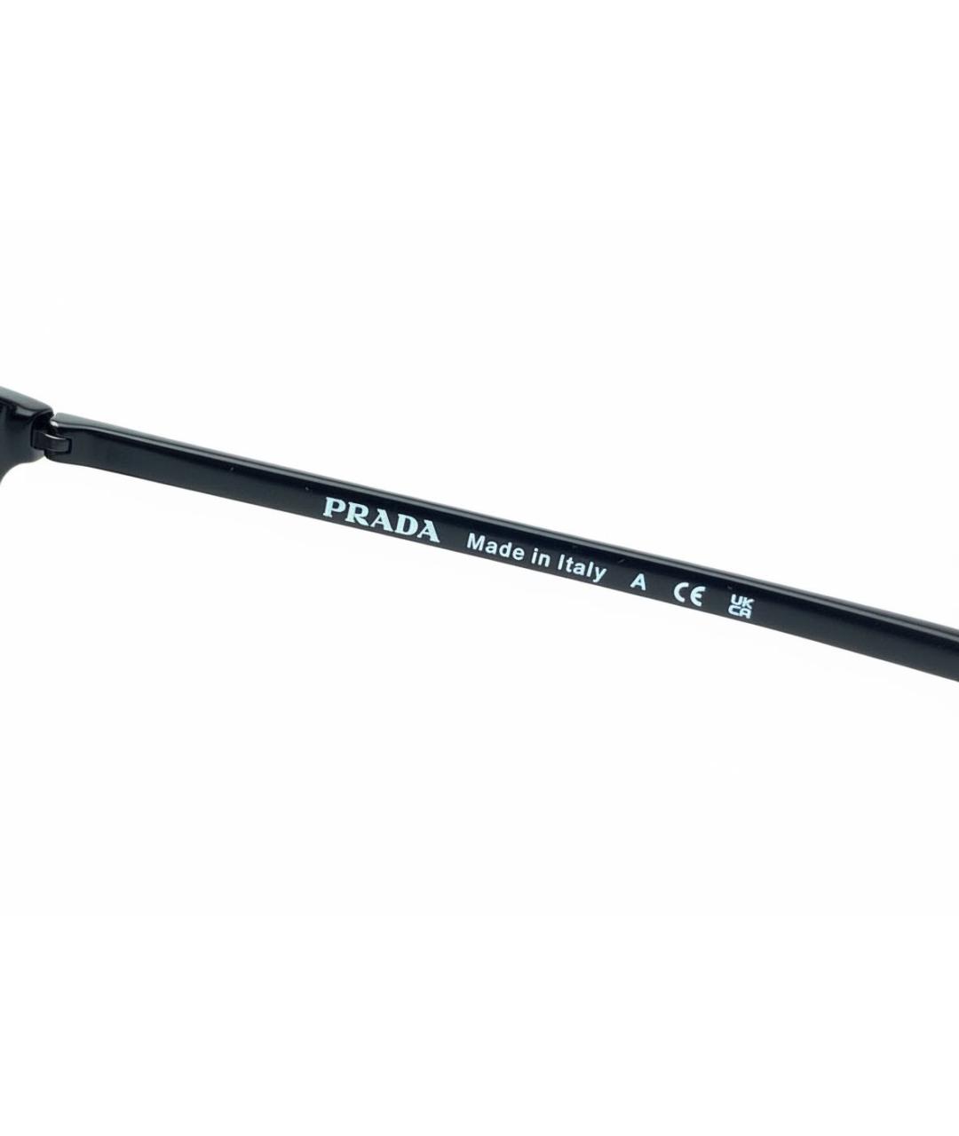 PRADA Черные металлические солнцезащитные очки, фото 5