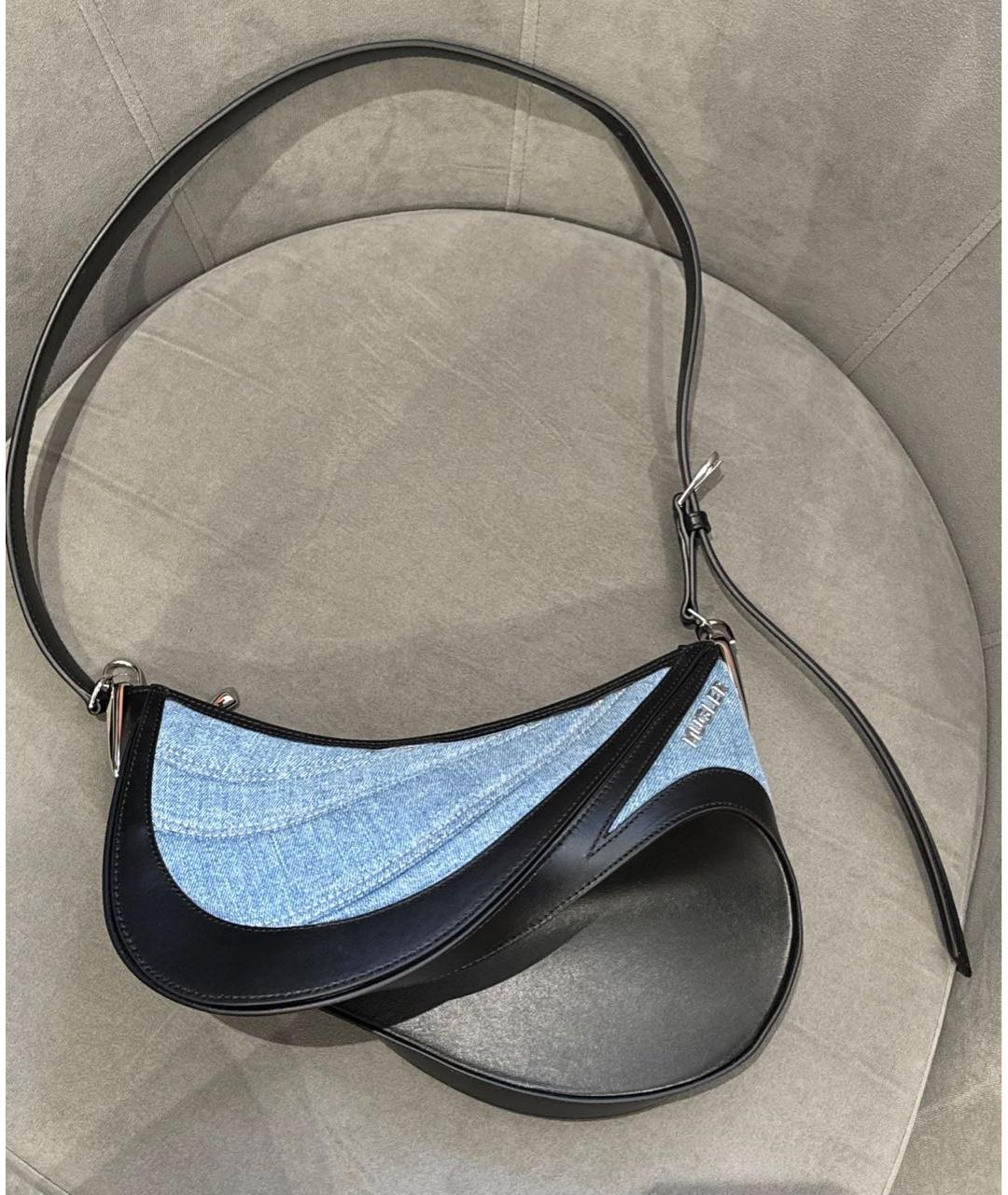 MUGLER Голубая сумка через плечо, фото 3