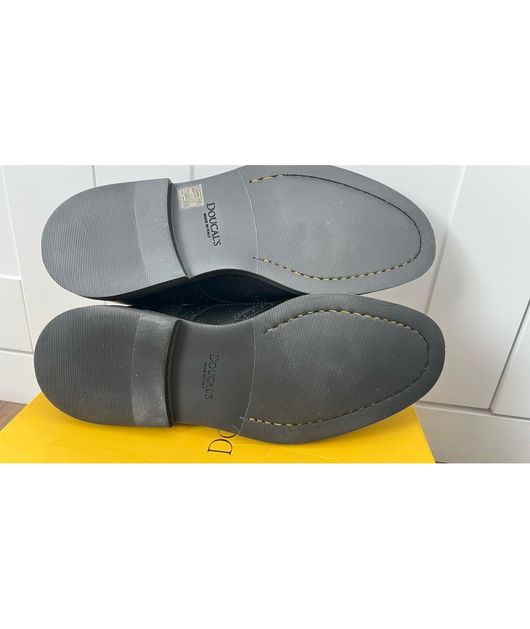 DOUCAL'S Черные кожаные туфли, фото 6