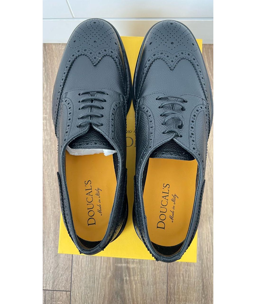 DOUCAL'S Черные кожаные туфли, фото 3