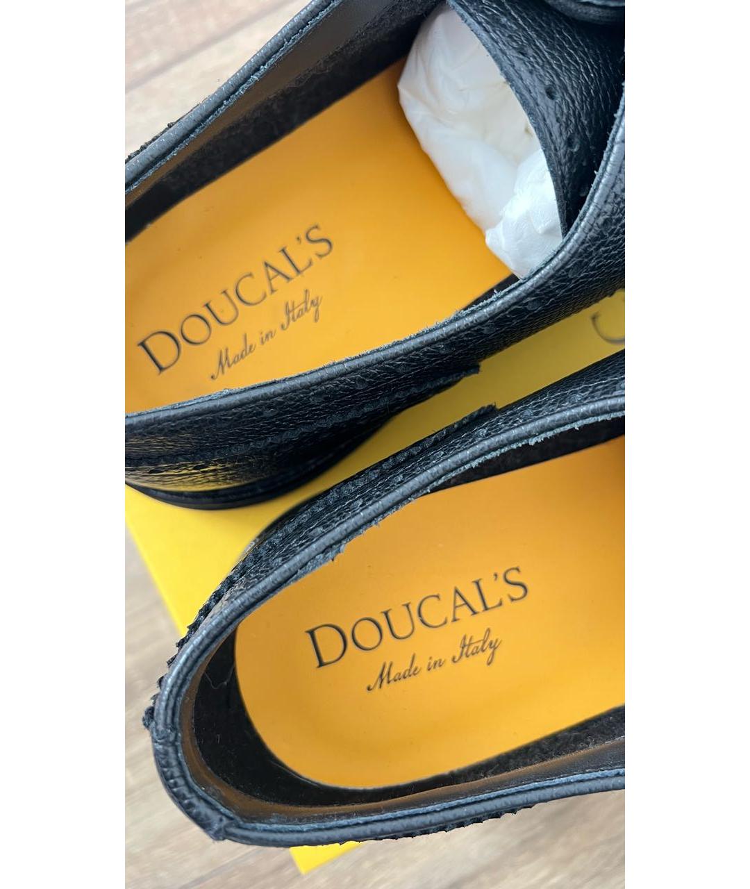 DOUCAL'S Черные кожаные туфли, фото 8