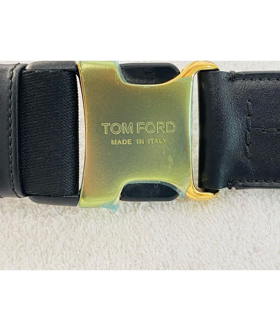 TOM FORD Черная кожаная поясная сумка, фото 8