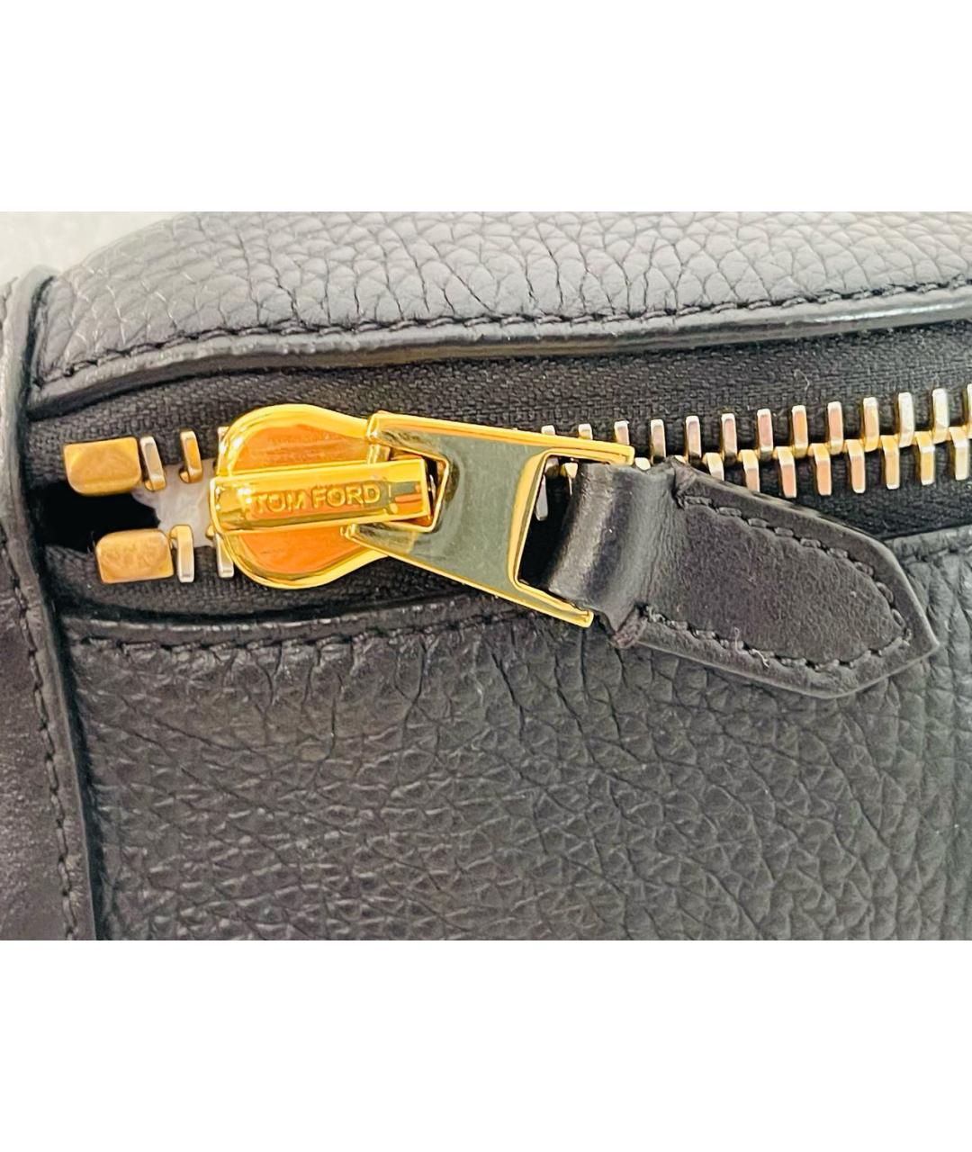 TOM FORD Черная кожаная поясная сумка, фото 7