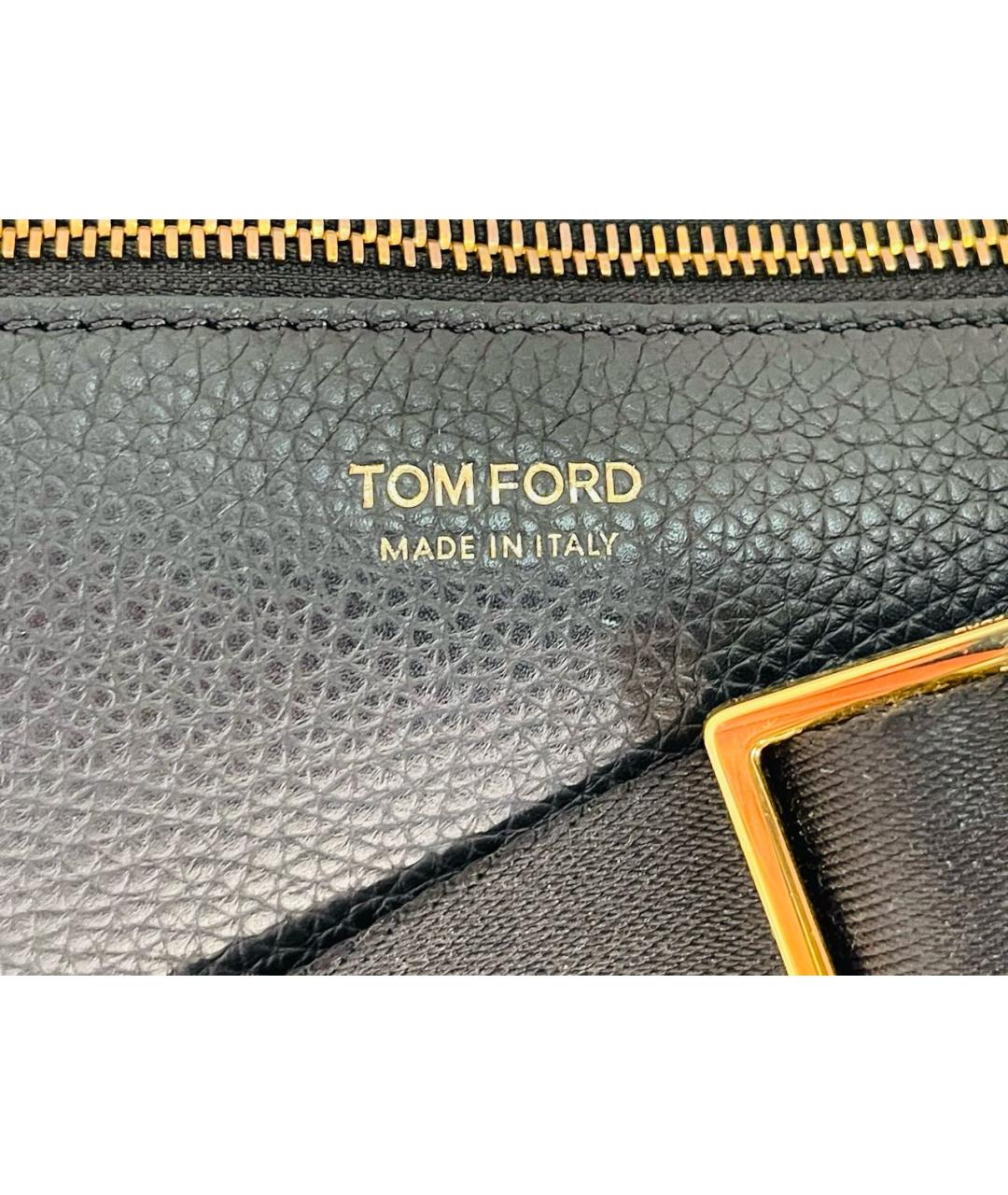 TOM FORD Черная кожаная поясная сумка, фото 5