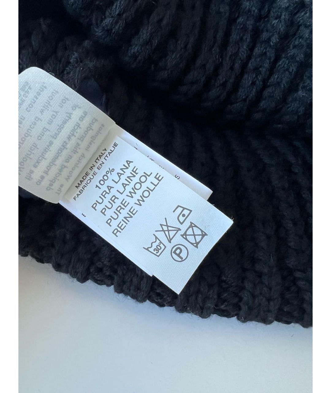 WOOLRICH Черная шерстяная шапка, фото 4