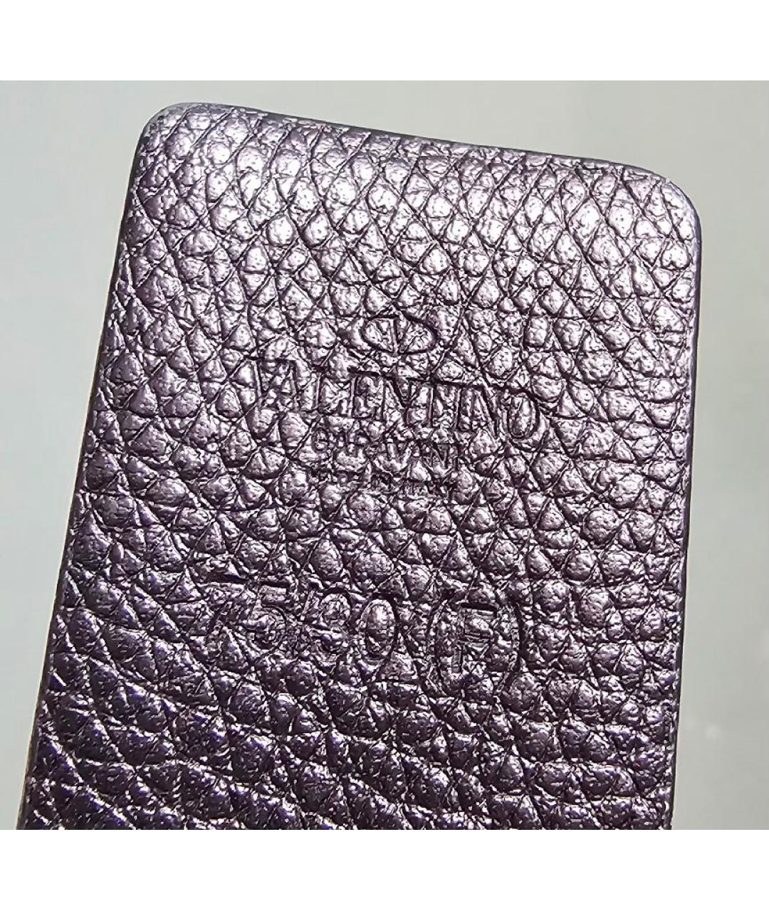 VALENTINO Черный кожаный ремень, фото 6