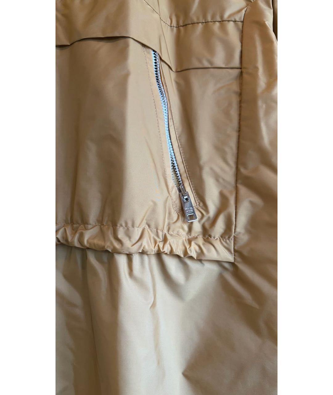 PRADA Горчичный полиамидовый тренч/плащ, фото 7