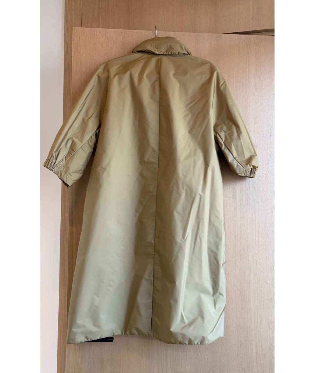 PRADA Горчичный полиамидовый тренч/плащ, фото 2