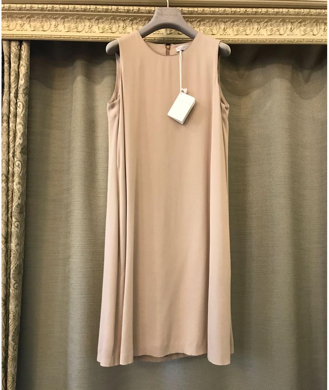 FABIANA FILIPPI Бежевое вискозное коктейльное платье, фото 6