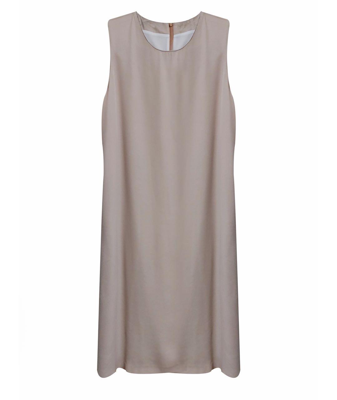 FABIANA FILIPPI Бежевое вискозное коктейльное платье, фото 1