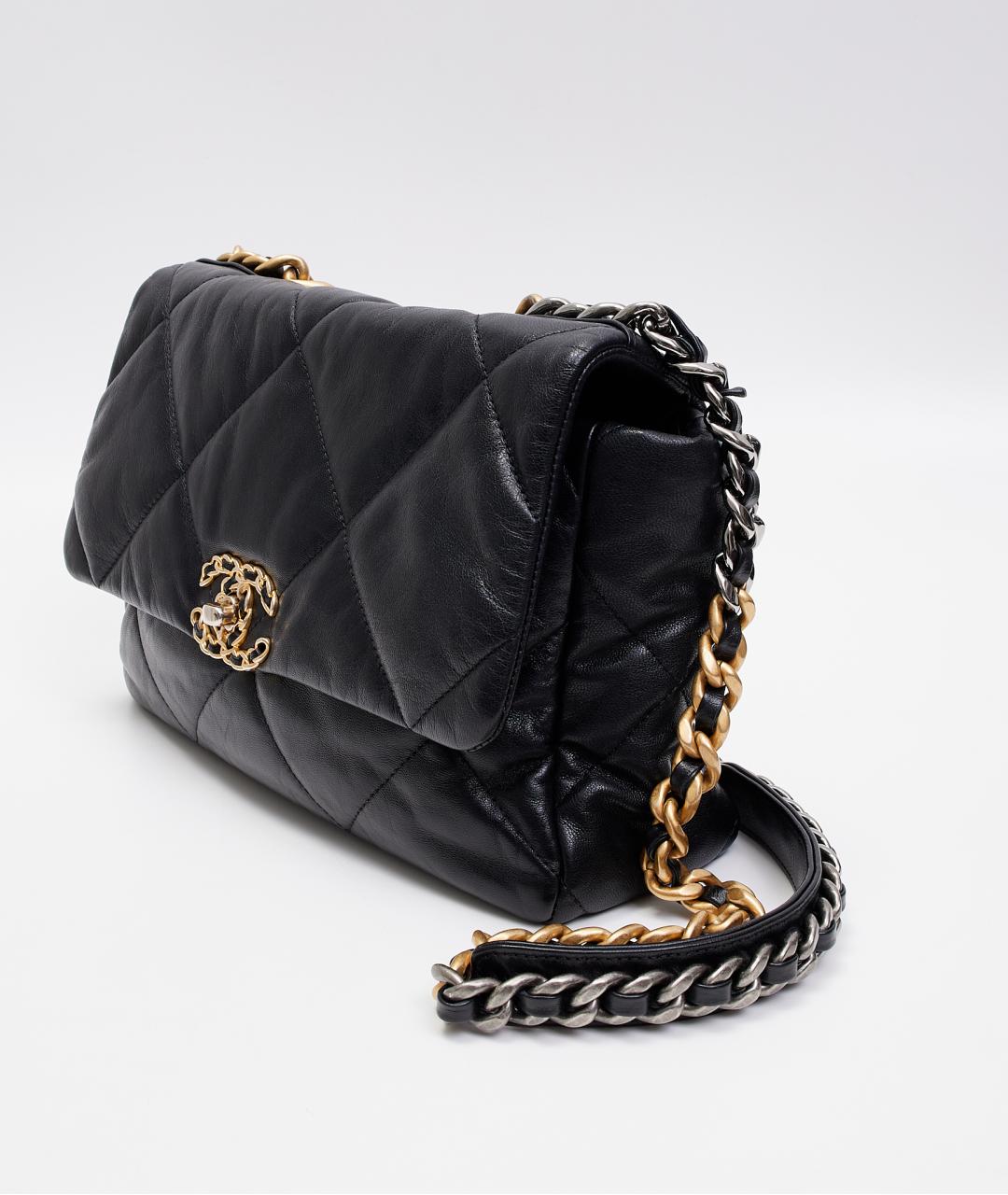 CHANEL Черная кожаная сумка через плечо, фото 4