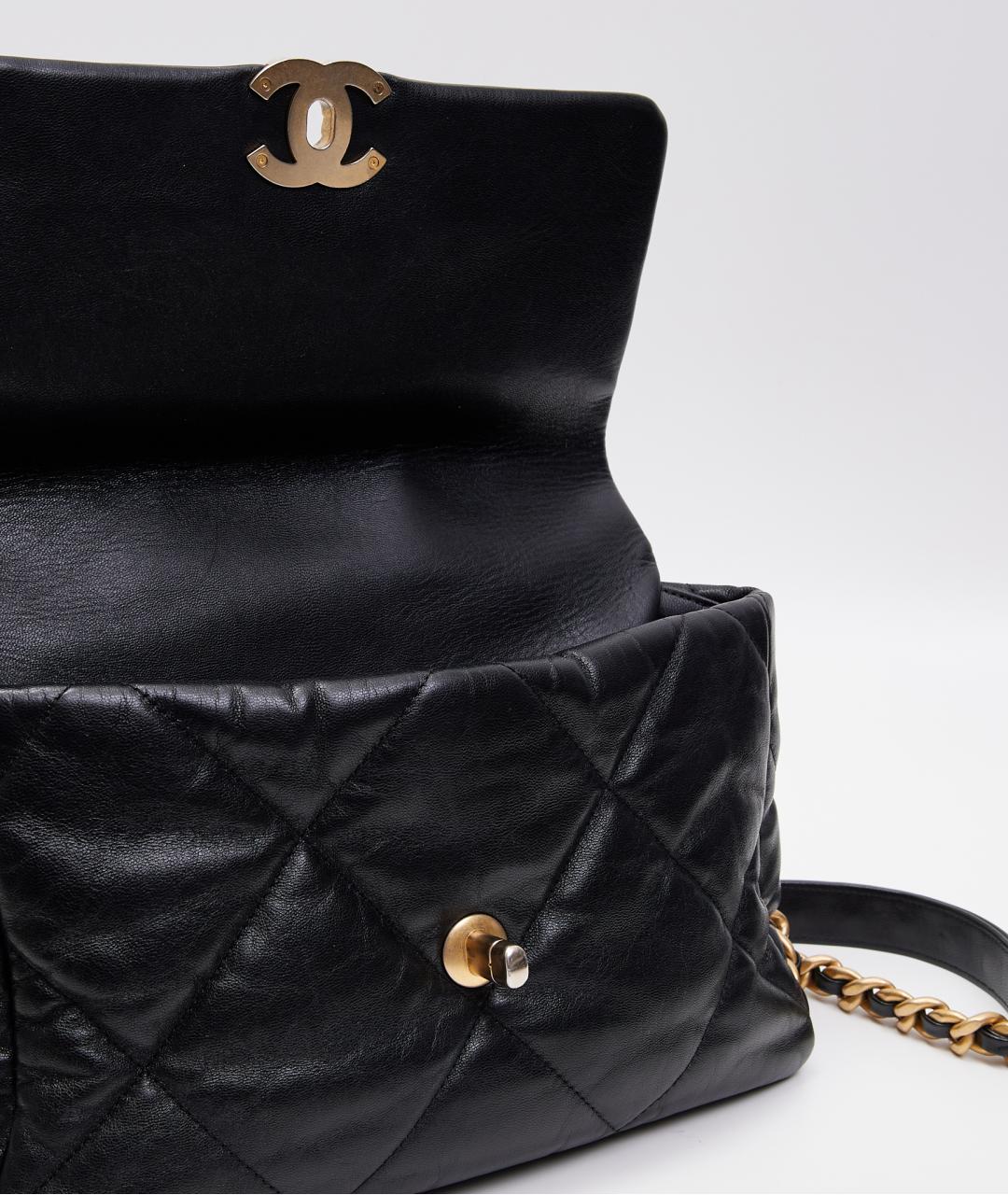 CHANEL Черная кожаная сумка через плечо, фото 6