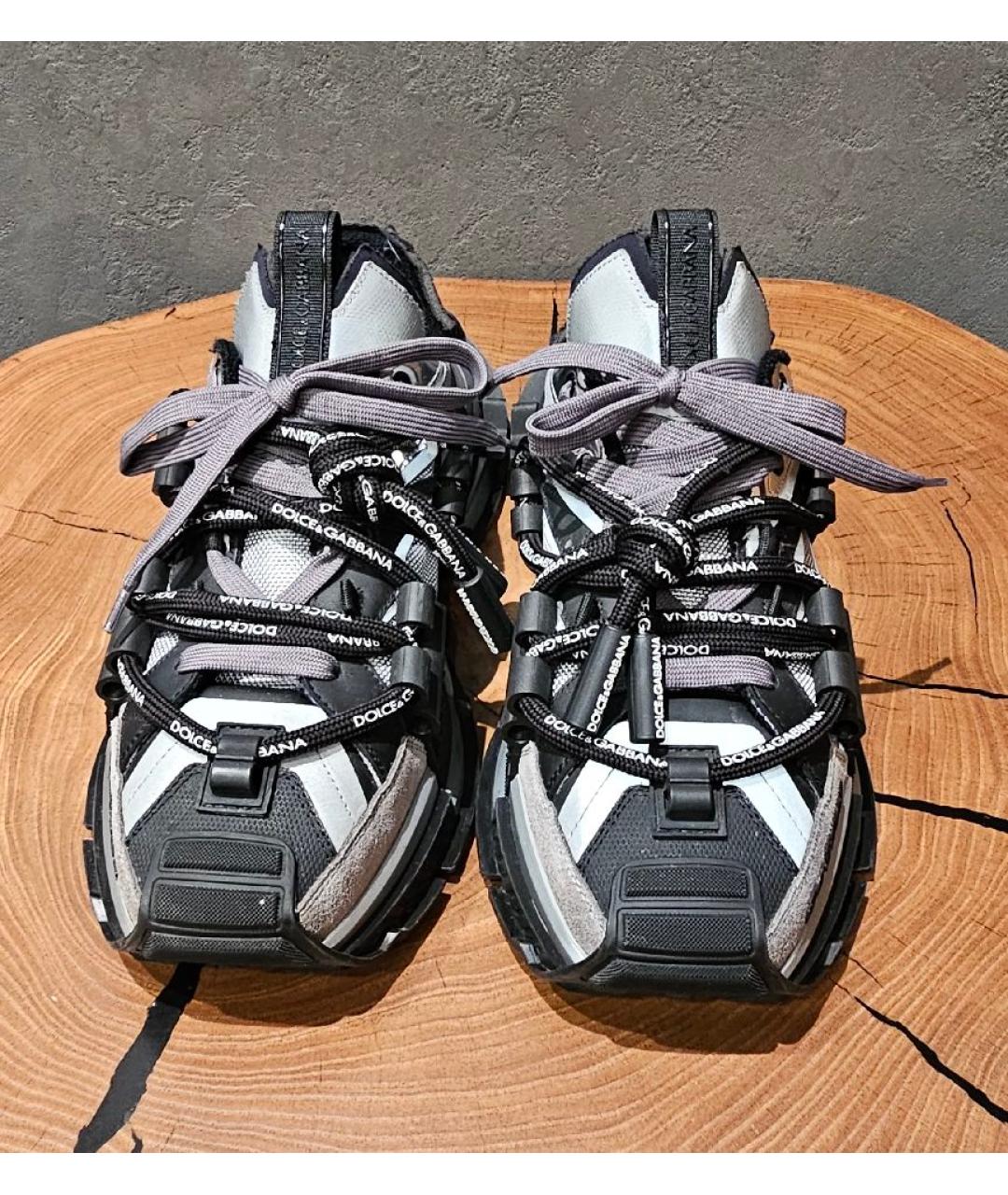 DOLCE&GABBANA Кожаные низкие кроссовки / кеды, фото 4