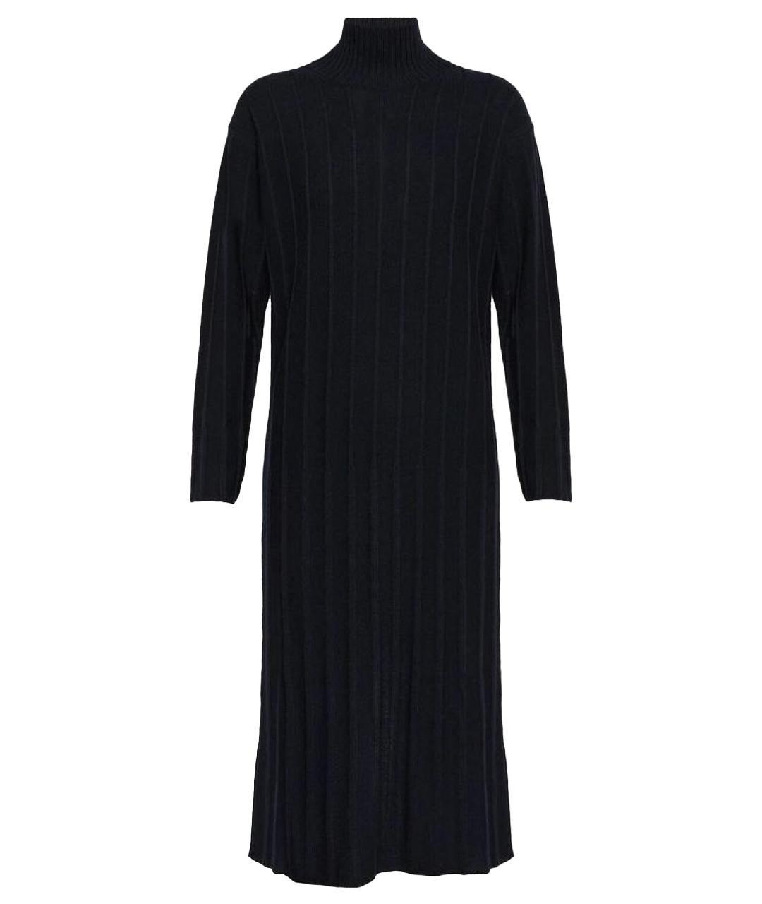 MAX MARA Антрацитовое шерстяное повседневное платье, фото 1