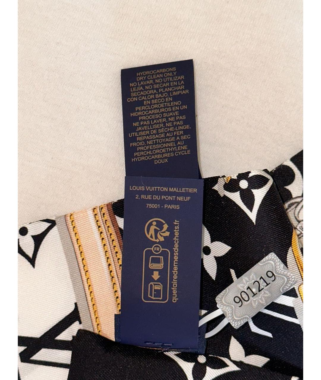 LOUIS VUITTON Мульти шелковый шарф, фото 3