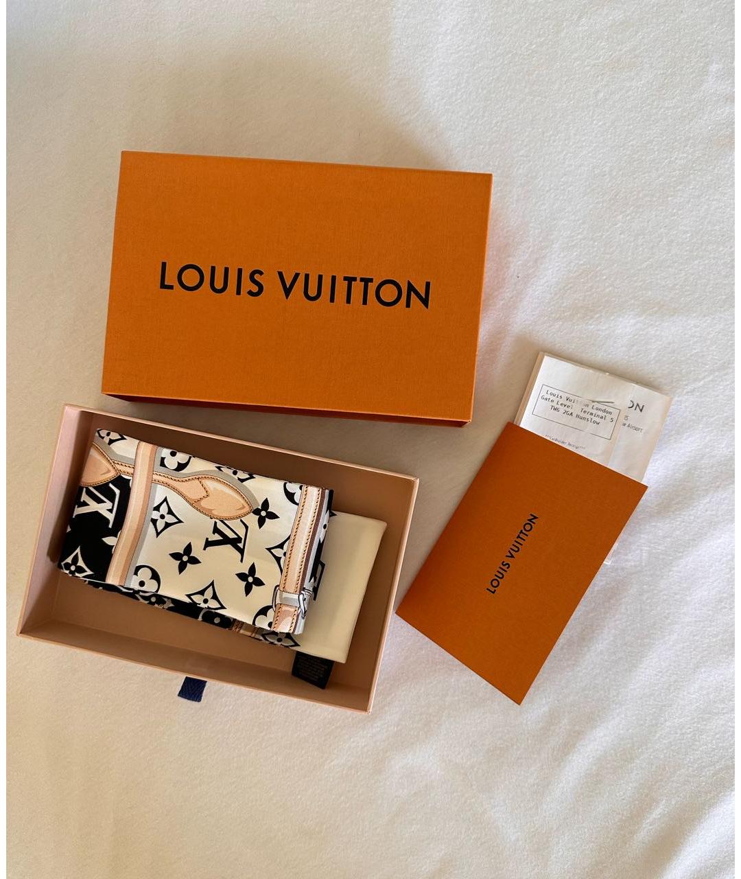 LOUIS VUITTON Мульти шелковый шарф, фото 5