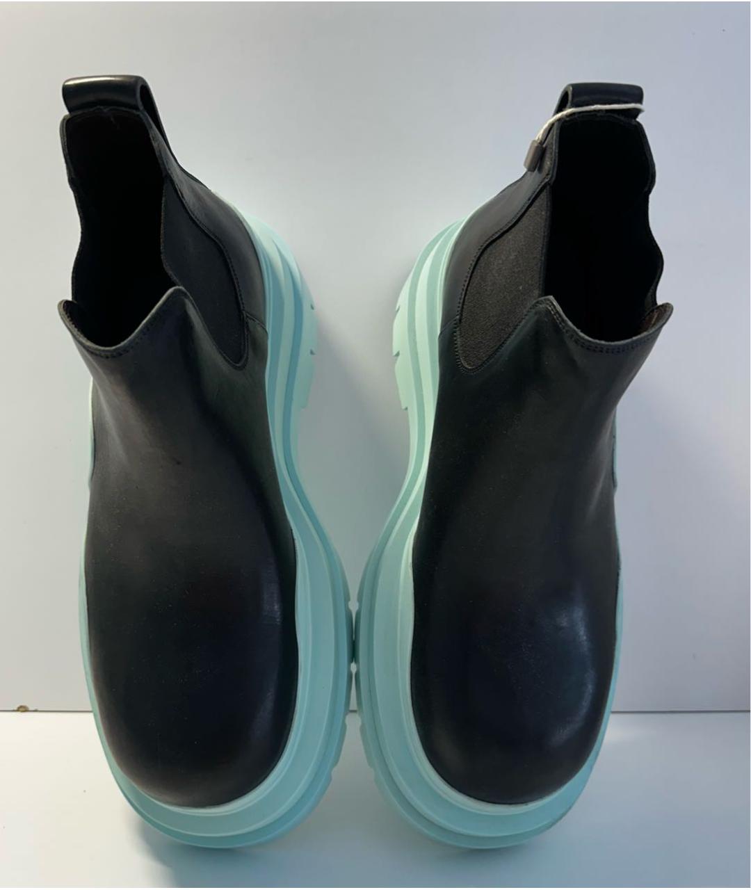 BOTTEGA VENETA Черные кожаные высокие ботинки, фото 3