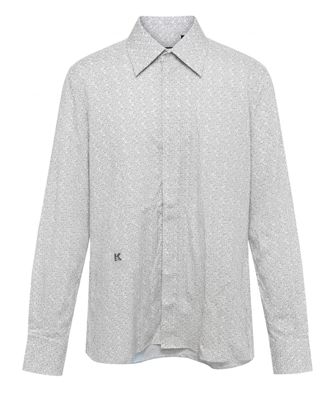 KARL LAGERFELD Серая хлопковая кэжуал рубашка, фото 1