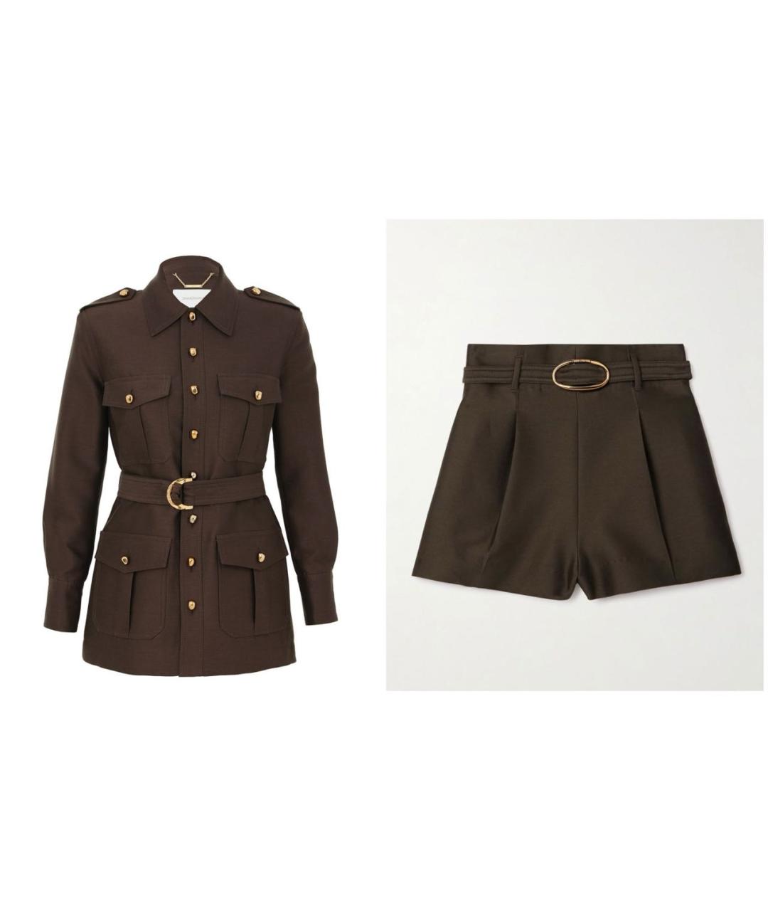 ZIMMERMANN Коричневый шерстяной костюм с брюками, фото 6