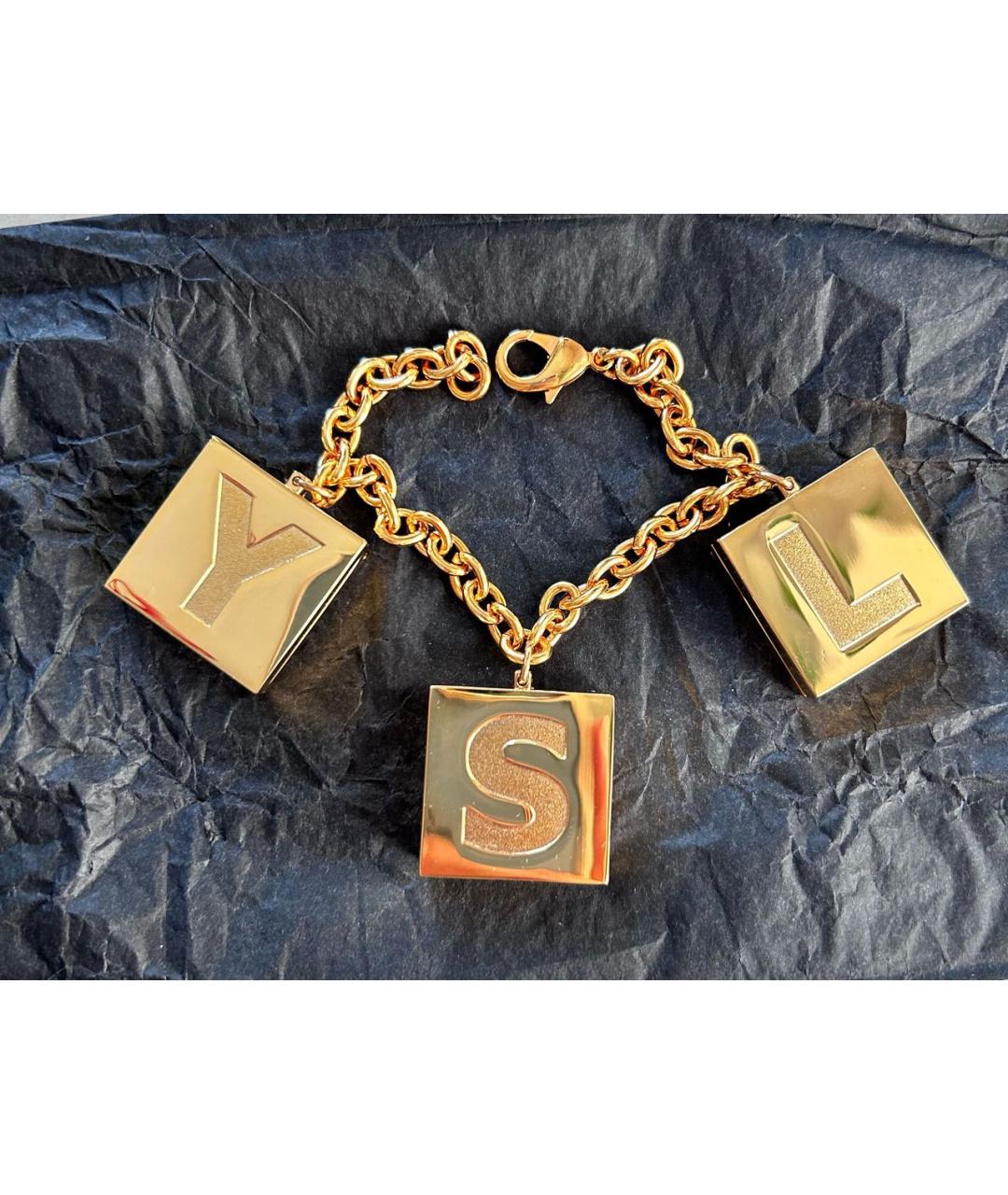 SAINT LAURENT Желтый браслет, фото 8
