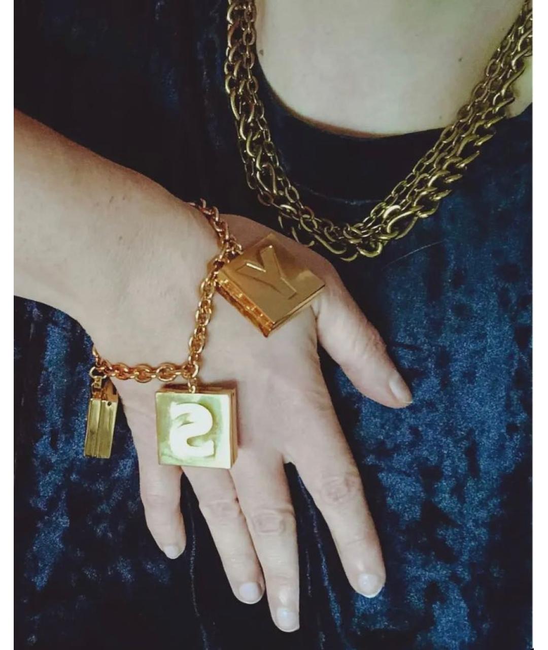 SAINT LAURENT Желтый браслет, фото 6