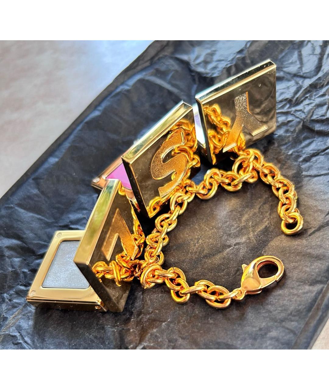 SAINT LAURENT Желтый браслет, фото 4