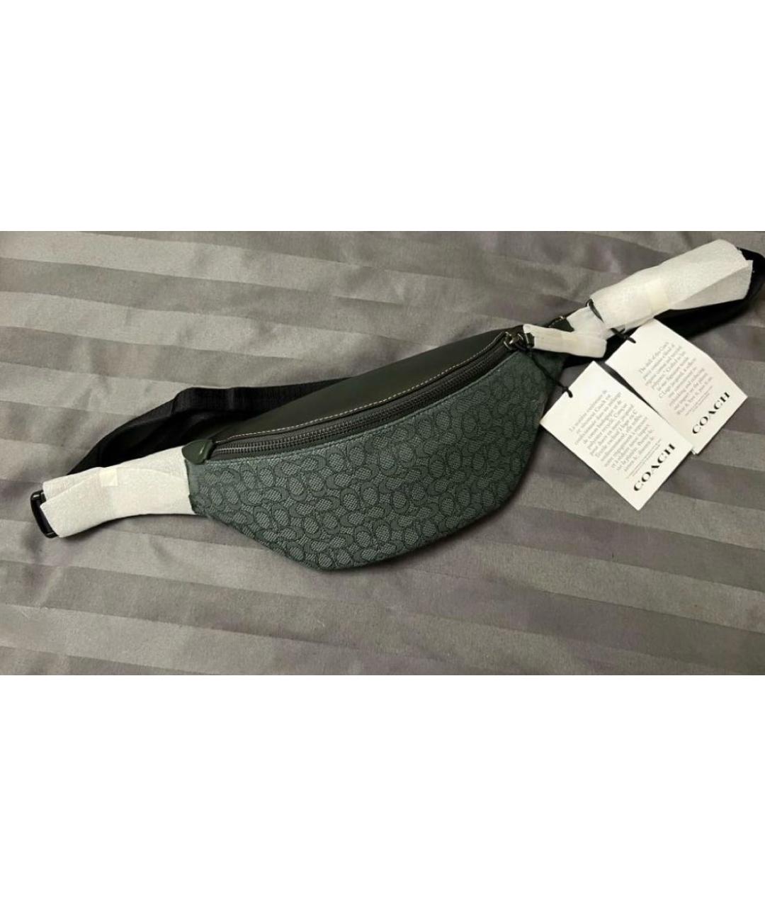 COACH Зеленая поясная сумка, фото 5