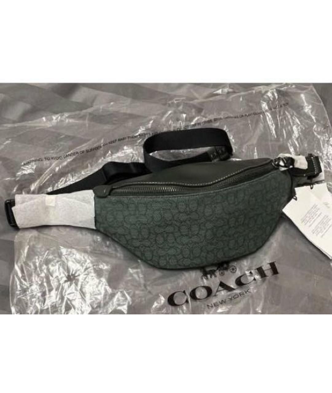 COACH Зеленая поясная сумка, фото 4