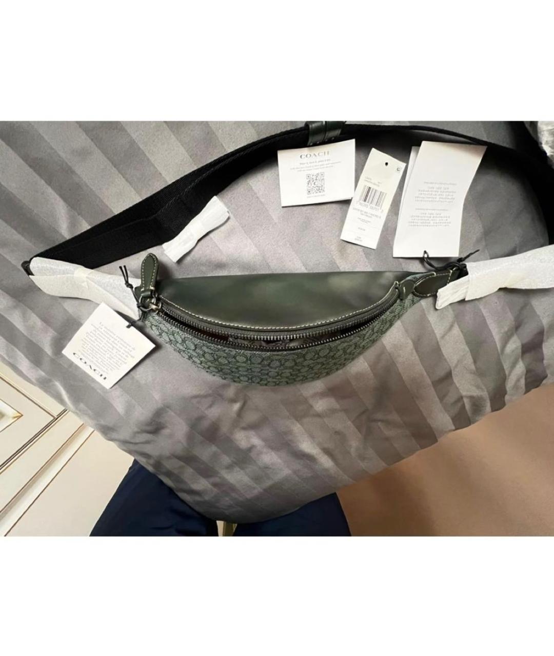 COACH Зеленая поясная сумка, фото 3