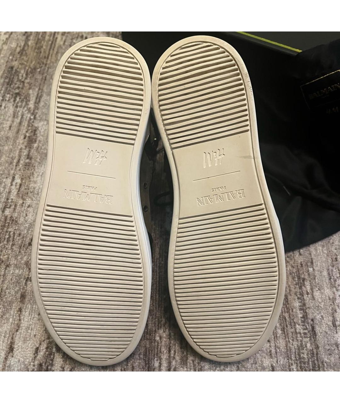 BALMAIN Хаки кожаные высокие ботинки, фото 6