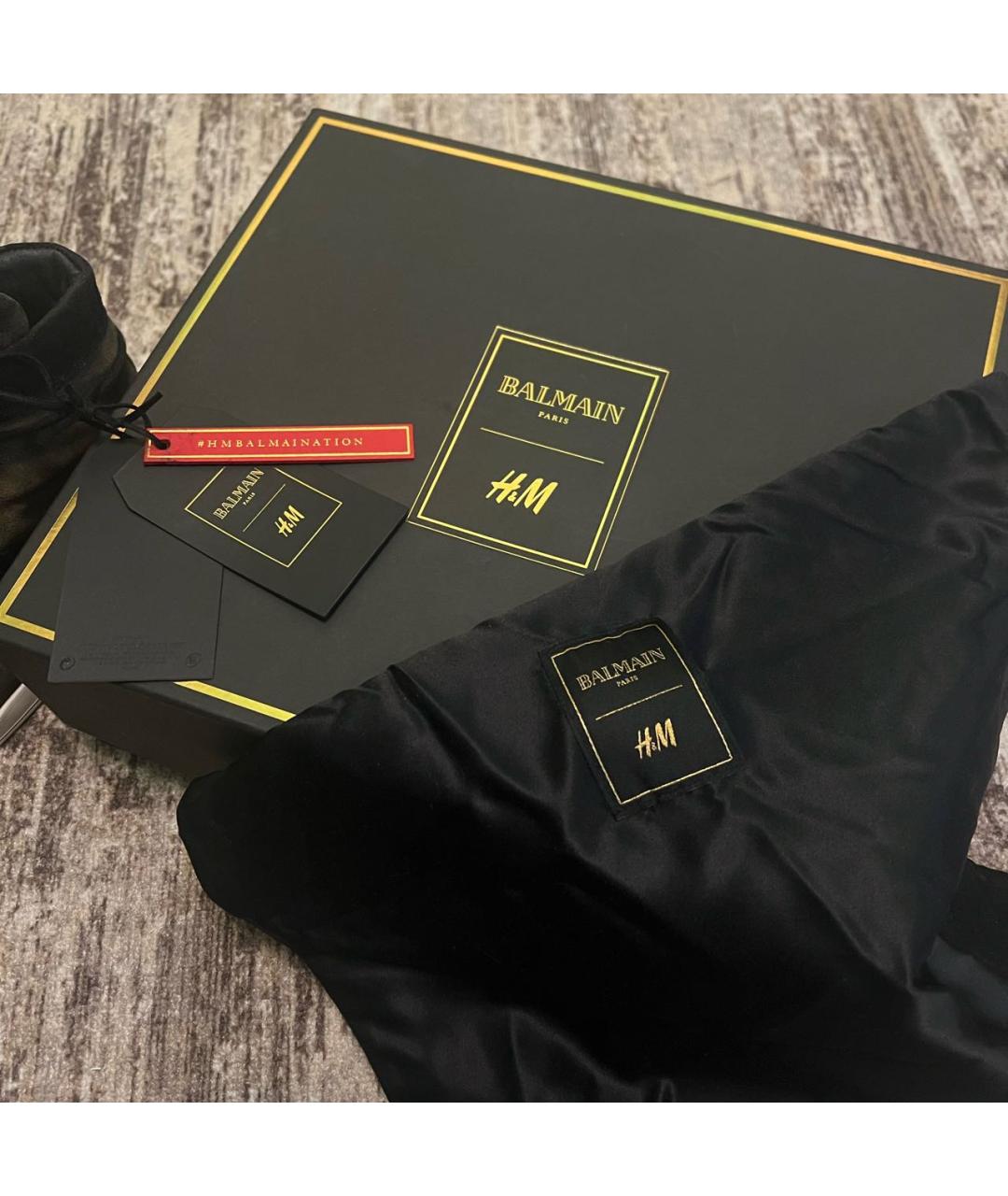 BALMAIN Хаки кожаные высокие ботинки, фото 5