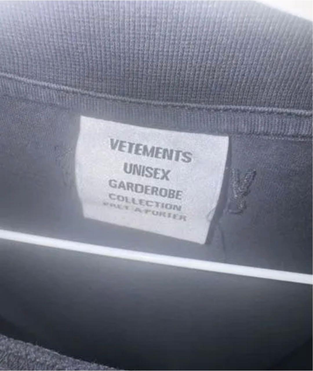 VETEMENTS Черная хлопковая футболка, фото 3
