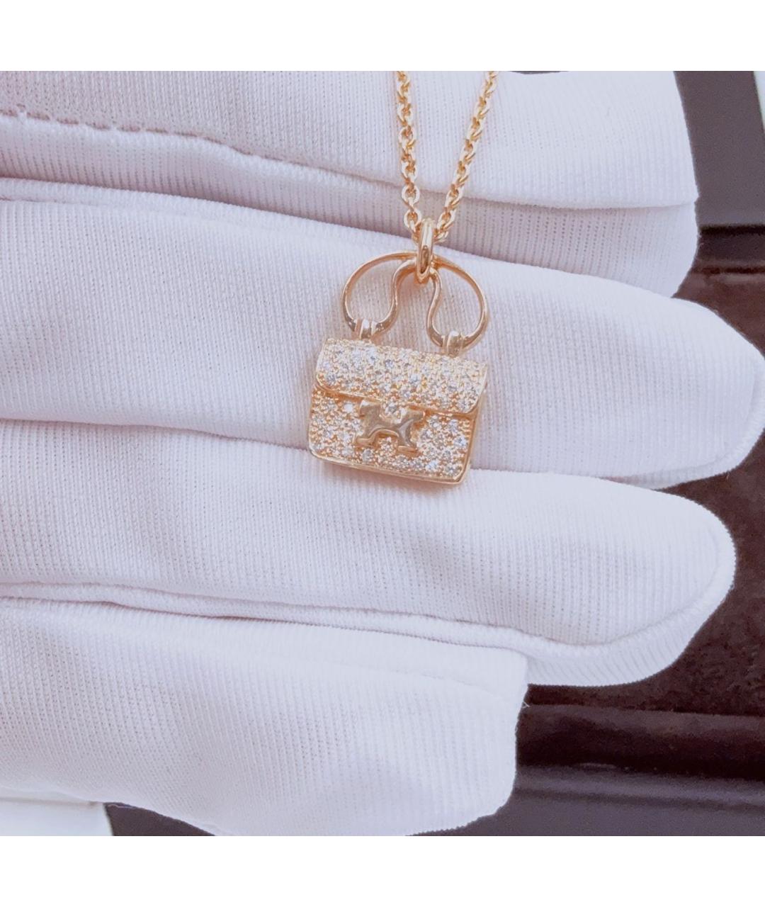 HERMES Розовое колье из розового золота, фото 3