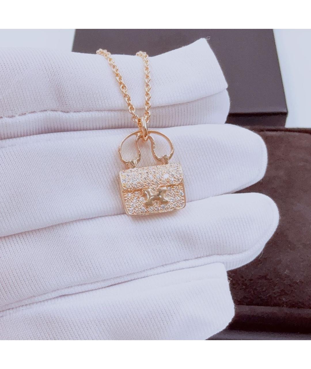 HERMES Розовое колье из розового золота, фото 2