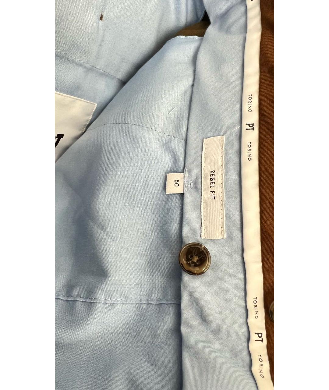 PT TORINO Хаки хлопковые повседневные брюки, фото 8