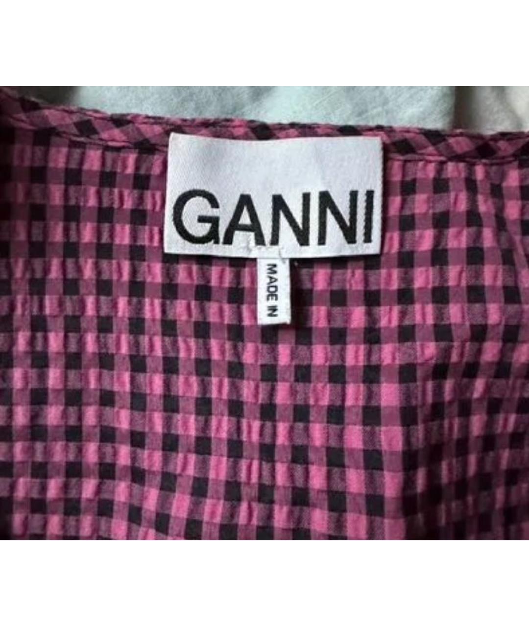 GANNI Фуксия повседневное платье, фото 5