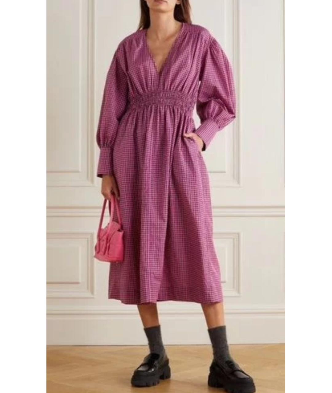 GANNI Фуксия повседневное платье, фото 6