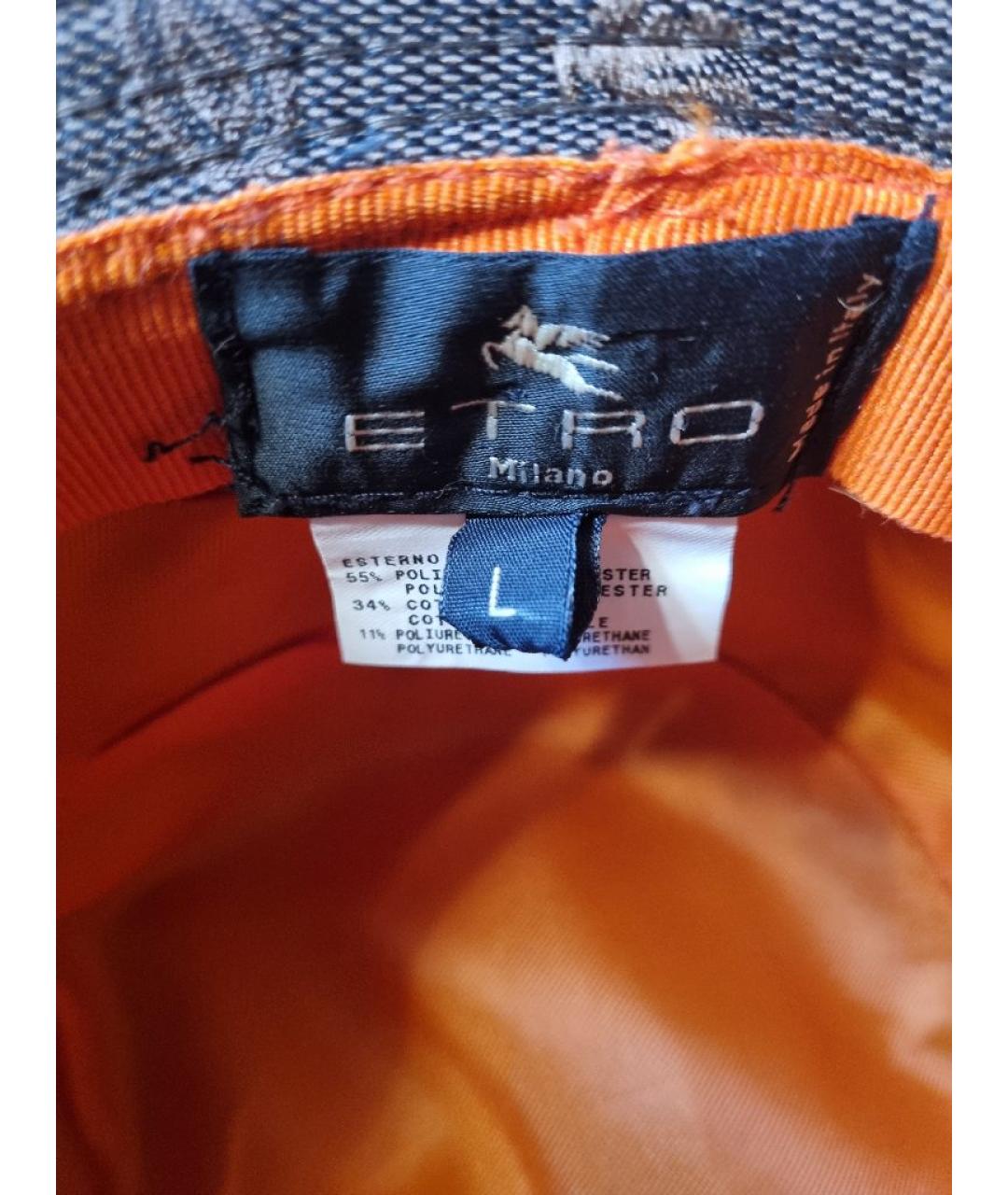 ETRO Коричневая хлопковая панама, фото 5