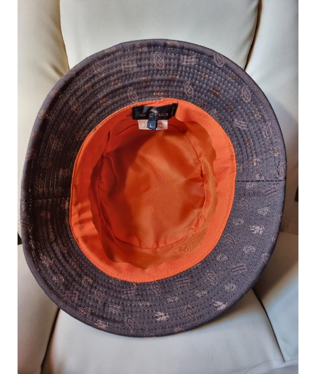 ETRO Коричневая хлопковая панама, фото 4